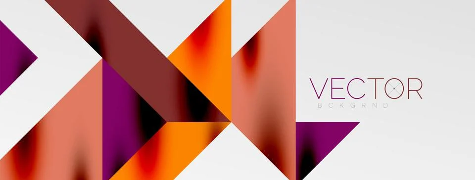 Tech minimal overlapping triangle shapes elements geometric graphic pattern Stockillustratie