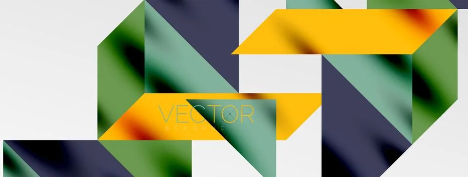 Tech minimal overlapping triangle shapes elements geometric graphic pattern Illustrazione stock