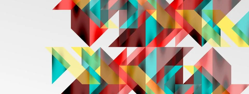 Tech minimal overlapping triangle shapes elements geometric graphic pattern Illustrazione stock