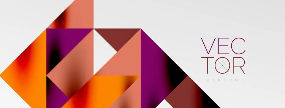 Tech minimal overlapping triangle shapes elements geometric graphic pattern Stock Illustration