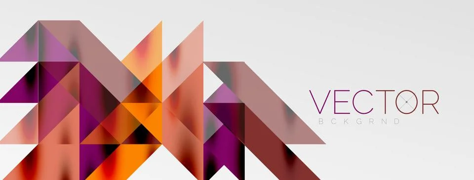 Tech minimal overlapping triangle shapes elements geometric graphic pattern Illustrazione stock