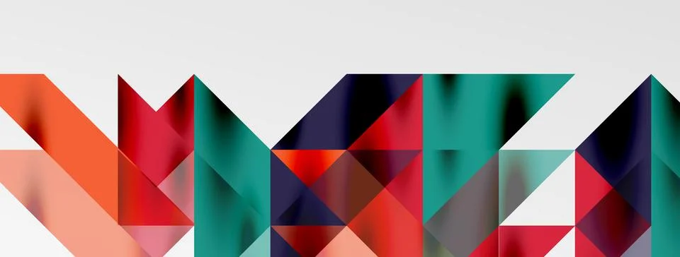 Tech minimal overlapping triangle shapes elements geometric graphic pattern Stock Illustration