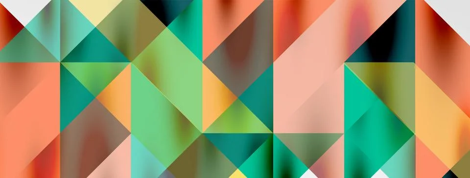 Tech minimal overlapping triangle shapes elements geometric graphic pattern Illustrazione stock