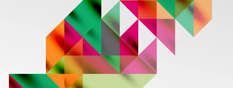 Tech minimal overlapping triangle shapes elements geometric graphic pattern Illustrazione stock