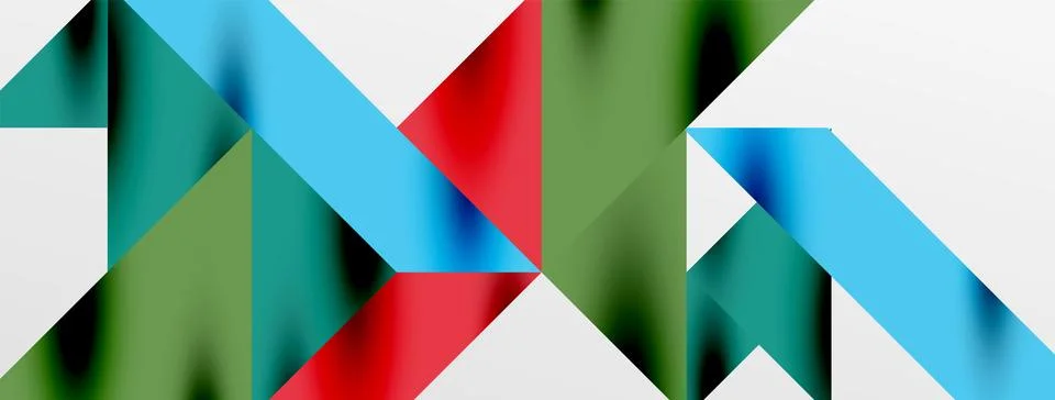 Tech minimal overlapping triangle shapes elements geometric graphic pattern Illustrazione stock