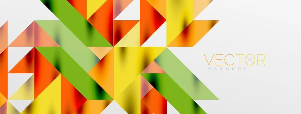 Tech minimal overlapping triangle shapes elements geometric graphic pattern Illustrazione stock