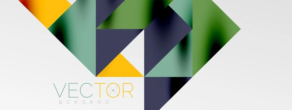 Tech minimal overlapping triangle shapes elements geometric graphic pattern Stock Illustration