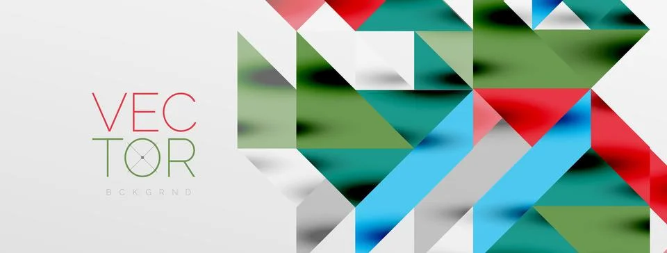 Tech minimal overlapping triangle shapes elements geometric graphic pattern Illustrazione stock