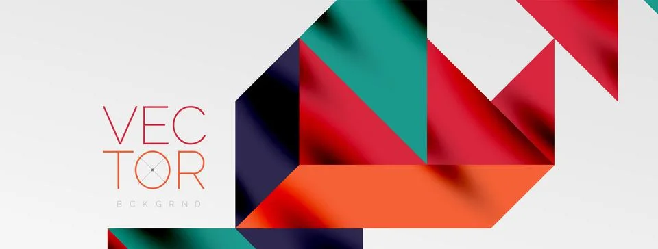 Tech minimal overlapping triangle shapes elements geometric graphic pattern Stockillustratie
