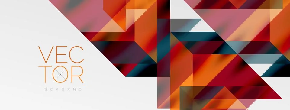 Tech minimal overlapping triangle shapes elements geometric graphic pattern Illustrazione stock