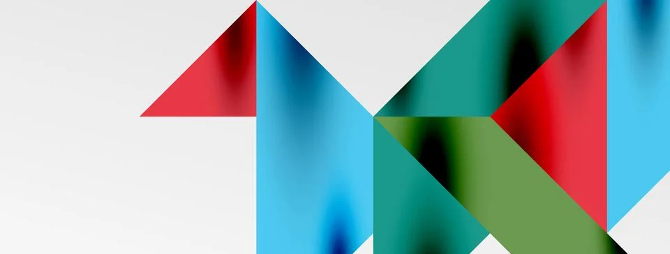 Tech minimal overlapping triangle shapes elements geometric graphic pattern Illustrazione stock