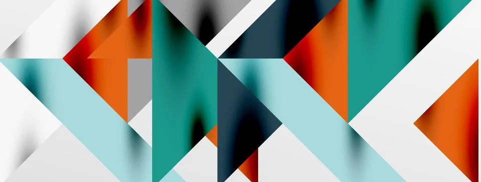 Tech minimal overlapping triangle shapes elements geometric graphic pattern Illustrazione stock