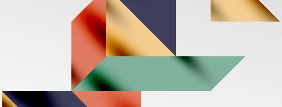 Tech minimal overlapping triangle shapes elements geometric graphic pattern Stock Illustration