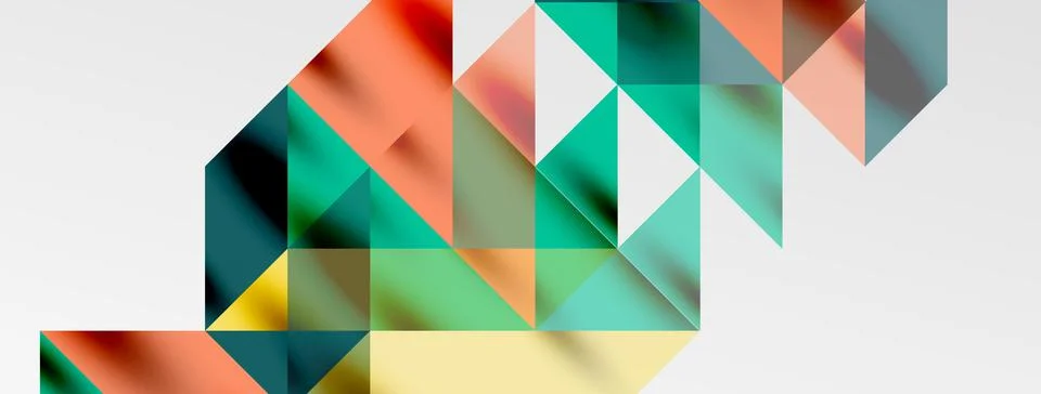 Tech minimal overlapping triangle shapes elements geometric graphic pattern Stock Illustration