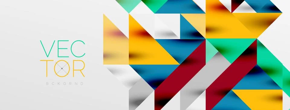 Tech minimal overlapping triangle shapes elements geometric graphic pattern Illustrazione stock