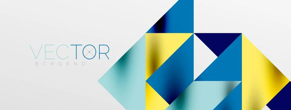 Tech minimal overlapping triangle shapes elements geometric graphic pattern Illustrazione stock