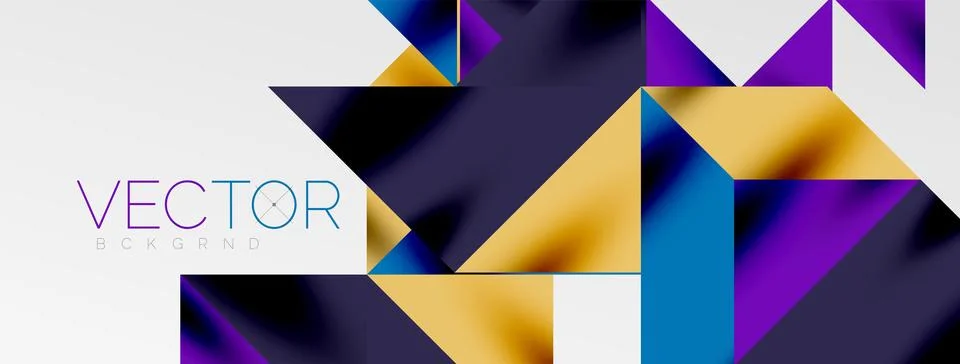 Tech minimal overlapping triangle shapes elements geometric graphic pattern Illustrazione stock