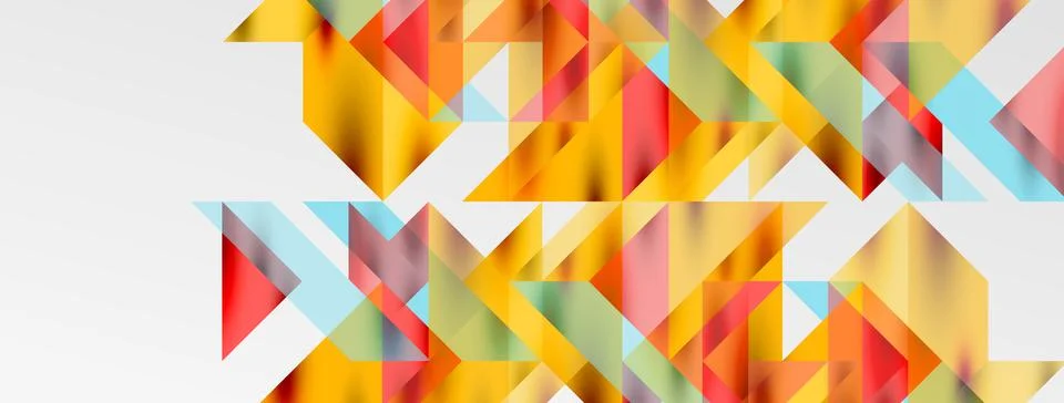 Tech minimal overlapping triangle shapes elements geometric graphic pattern Stock Illustration