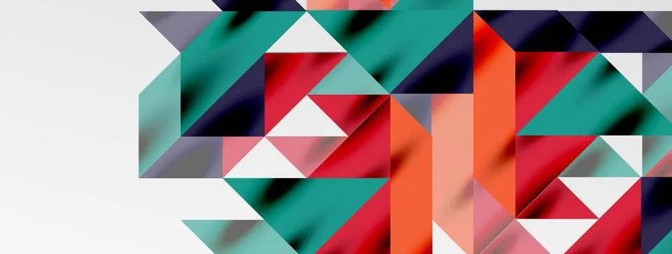 Tech minimal overlapping triangle shapes elements geometric graphic pattern Stockillustratie