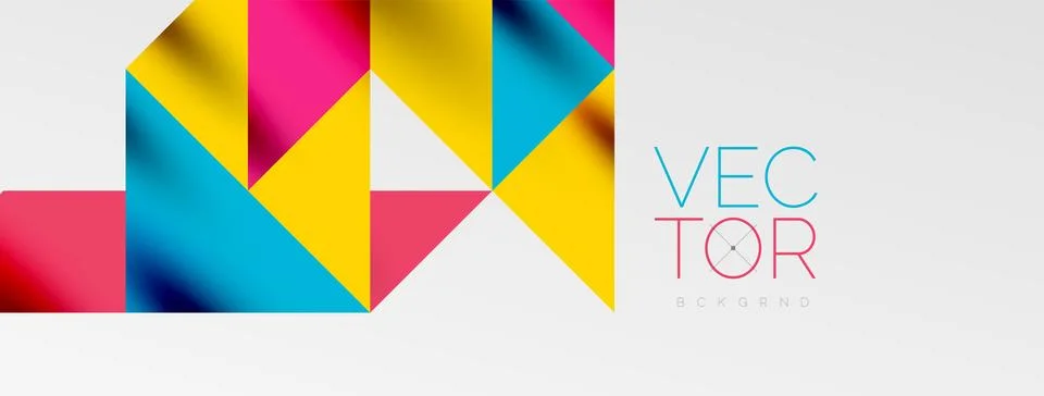 Tech minimal overlapping triangle shapes elements geometric graphic pattern Illustrazione stock