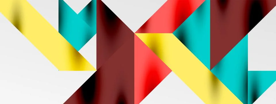 Tech minimal overlapping triangle shapes elements geometric graphic pattern Illustrazione stock