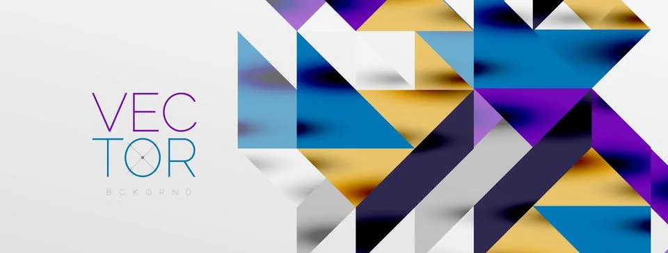 Tech minimal overlapping triangle shapes elements geometric graphic pattern Illustrazione stock