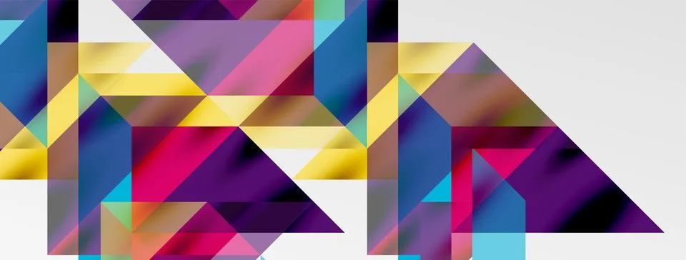 Tech minimal overlapping triangle shapes elements geometric graphic pattern Illustrazione stock