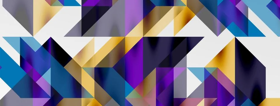 Tech minimal overlapping triangle shapes elements geometric graphic pattern Stockillustratie