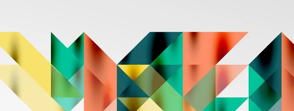 Tech minimal overlapping triangle shapes elements geometric graphic pattern Illustrazione stock
