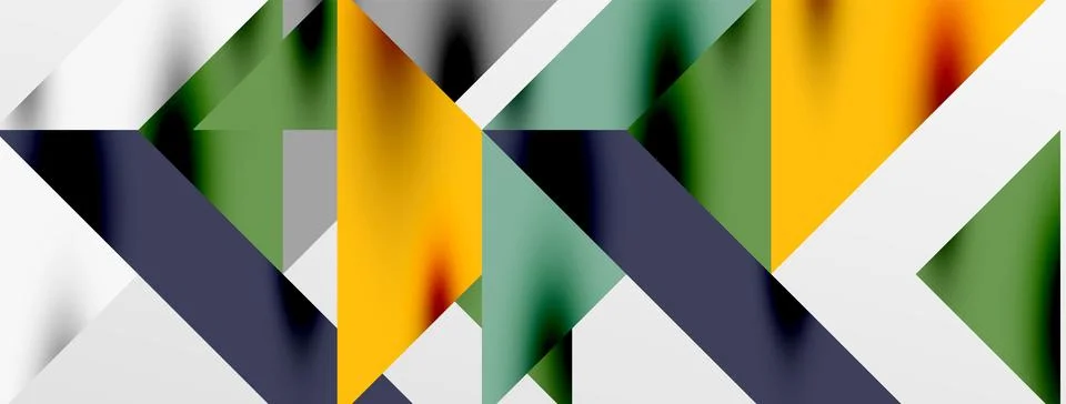 Tech minimal overlapping triangle shapes elements geometric graphic pattern イラスト素材