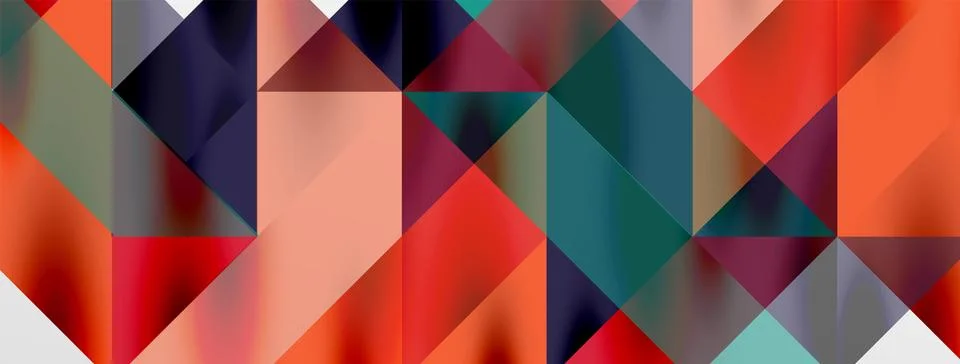 Tech minimal overlapping triangle shapes elements geometric graphic pattern Illustrazione stock