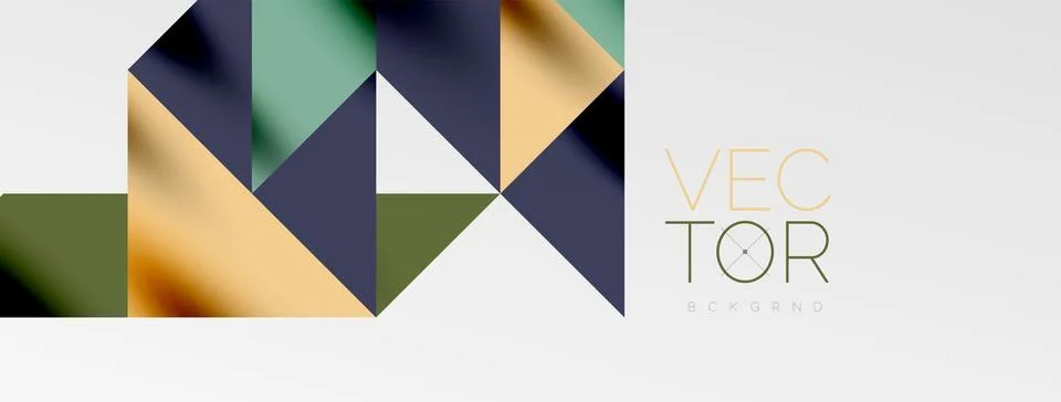 Tech minimal overlapping triangle shapes elements geometric graphic pattern Stock Illustration