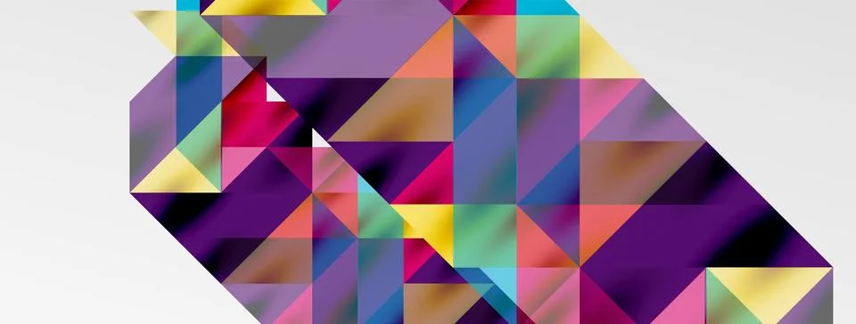 Tech minimal overlapping triangle shapes elements geometric graphic pattern Stock Illustration