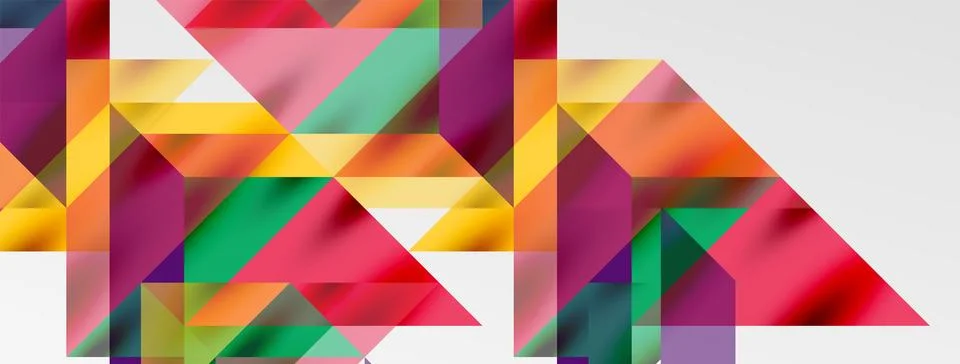 Tech minimal overlapping triangle shapes elements geometric graphic pattern イラスト素材