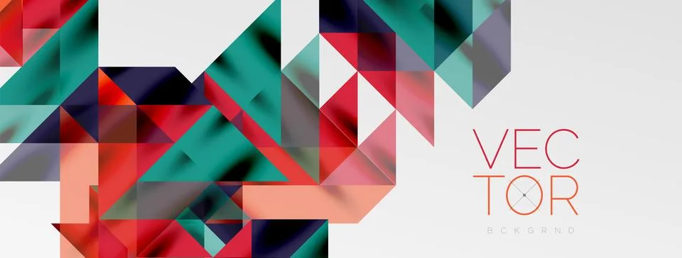 Tech minimal overlapping triangle shapes elements geometric graphic pattern Illustrazione stock