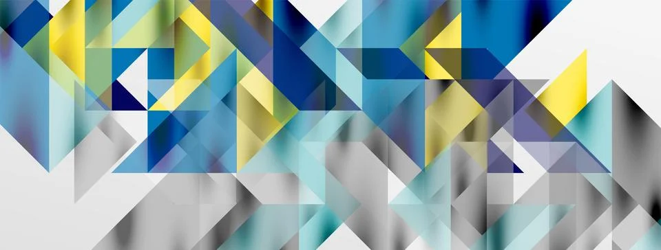 Tech minimal overlapping triangle shapes elements geometric graphic pattern Illustrazione stock