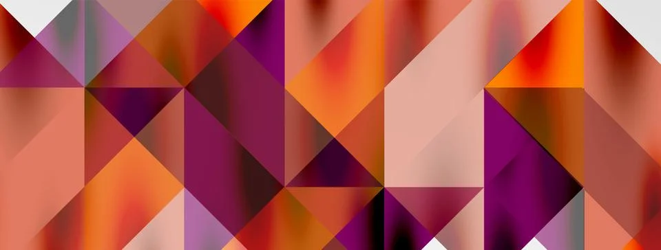 Tech minimal overlapping triangle shapes elements geometric graphic pattern Stock Illustration