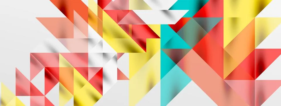 Tech minimal overlapping triangle shapes elements geometric graphic pattern Illustrazione stock