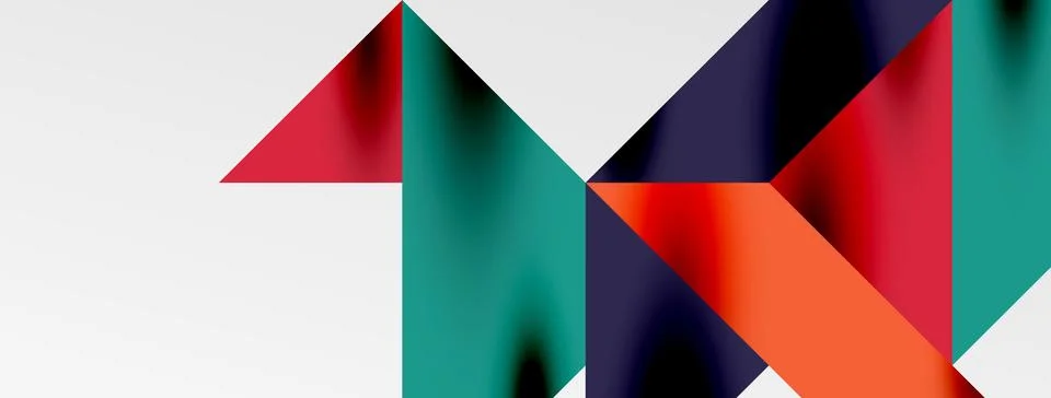 Tech minimal overlapping triangle shapes elements geometric graphic pattern イラスト素材