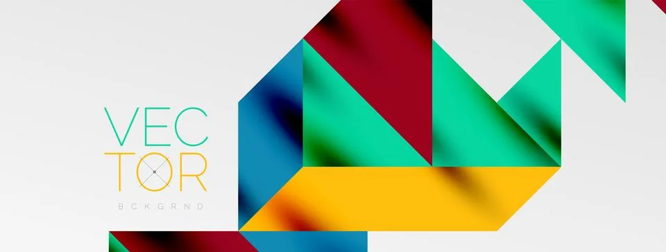 Tech minimal overlapping triangle shapes elements geometric graphic pattern Illustrazione stock