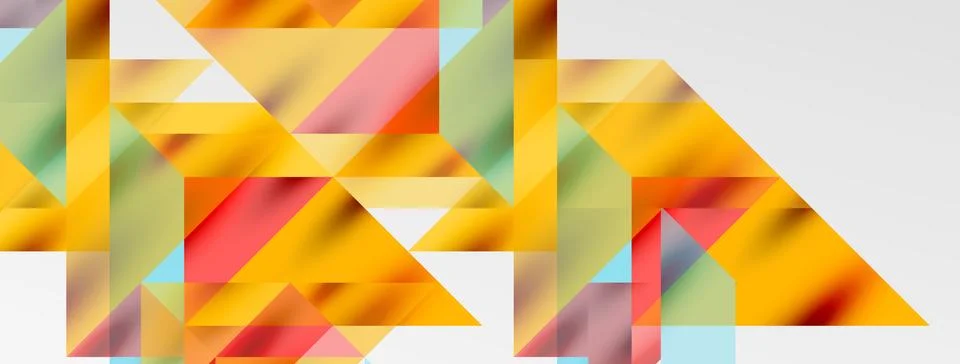 Tech minimal overlapping triangle shapes elements geometric graphic pattern Stock Illustration