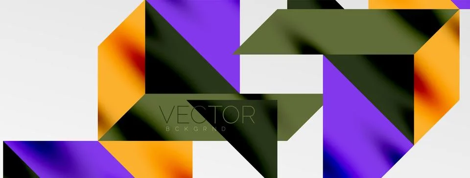 Tech minimal overlapping triangle shapes elements geometric graphic pattern Illustrazione stock