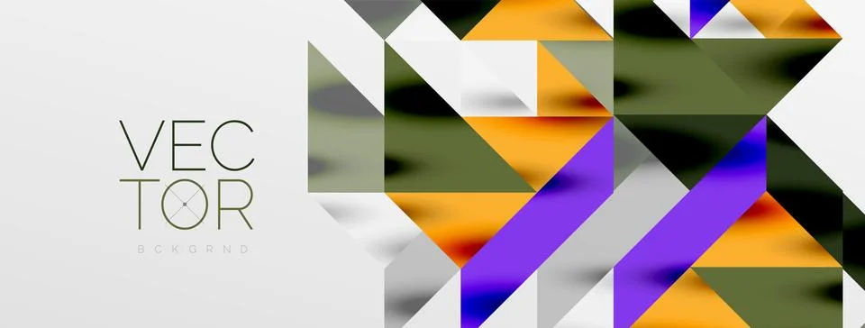 Tech minimal overlapping triangle shapes elements geometric graphic pattern Illustrazione stock