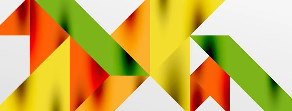 Tech minimal overlapping triangle shapes elements geometric graphic pattern Illustrazione stock