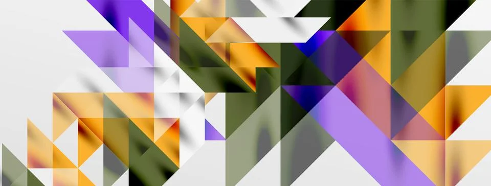 Tech minimal overlapping triangle shapes elements geometric graphic pattern Illustrazione stock