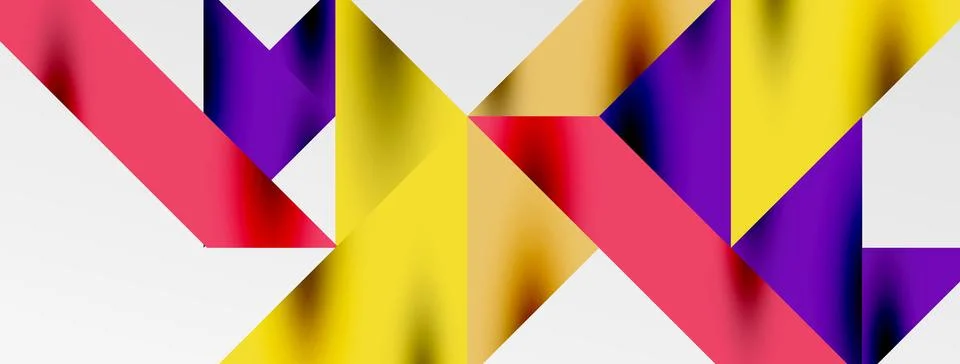 Tech minimal overlapping triangle shapes elements geometric graphic pattern Illustrazione stock