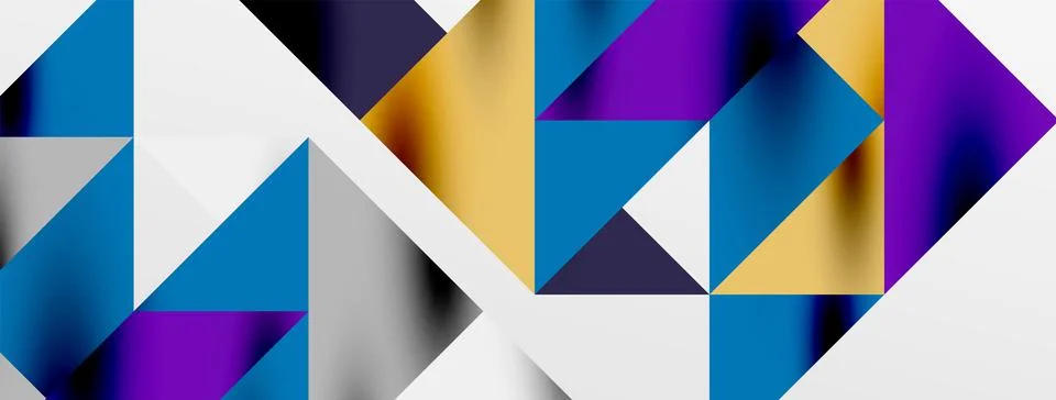 Tech minimal overlapping triangle shapes elements geometric graphic pattern Illustrazione stock