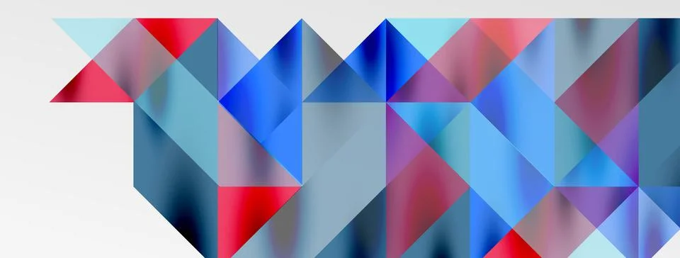 Tech minimal overlapping triangle shapes elements geometric graphic pattern Stockillustratie