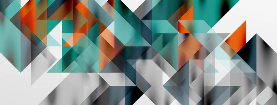 Tech minimal overlapping triangle shapes elements geometric graphic pattern Illustrazione stock