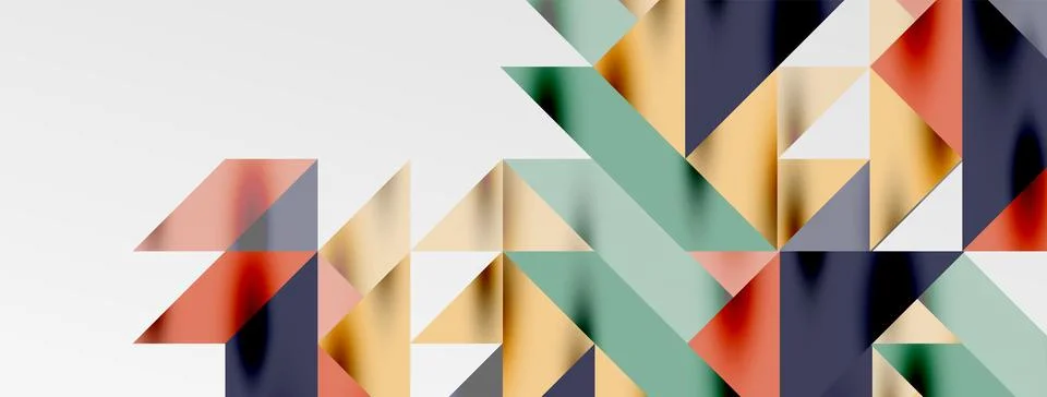 Tech minimal overlapping triangle shapes elements geometric graphic pattern Illustrazione stock